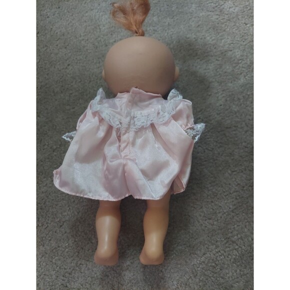 Vintage Nostalgic Cabbage Patch Doll Pink Satin Nightgown Vintage Blue Eyes 80s - Picture 7 of 9